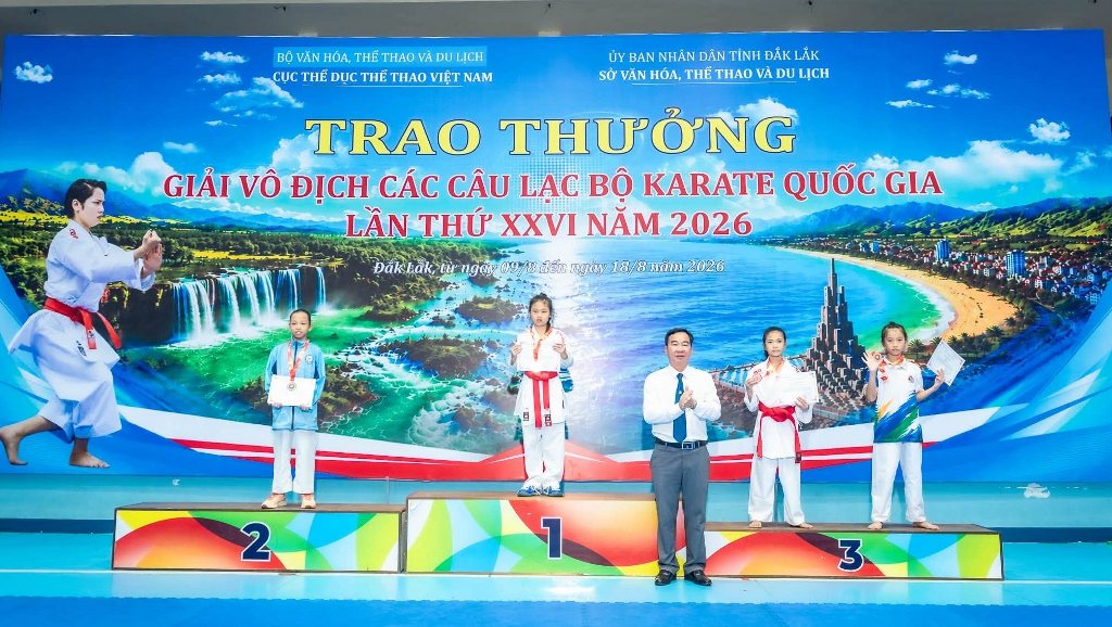 Bế mạc Giải Vô địch các Câu lạc bộ Karate quốc gia lần thứ XXVI năm 2026